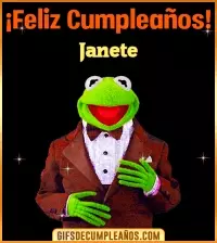 Meme feliz cumpleaños Janete